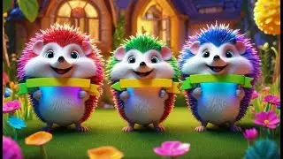 Three Happy Hedgehogs Learn Left and Right | Fun Learning Song for Kids | Nursery  and Baby Songs
