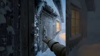 Cozy Cabin Fireplace - Relaxing Winter Ambience #cozyambience #snow #fireplace