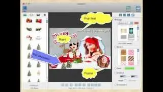 How to Make Greeting Cards and Photo Collages - Christmas Card, Birthday Card, New Year Card