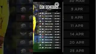 CSK schedule for IPL 2025📈💛🔥🔥🏆🏆🏆🏆🏆