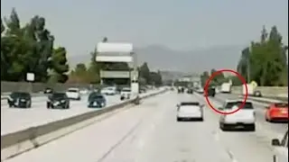 New bus crash dash cam video on 405 Fwy