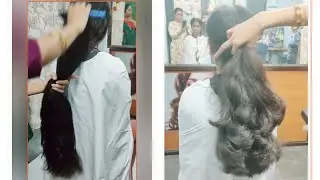 Long hairs to U haircut //easy tricks to make U haircut