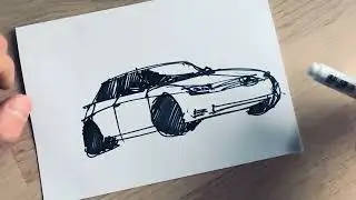 Car sketch art