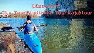 D&uuml;sseldorf City Tour,Stadtbahn Tour,Kajaktour in Germany🇩🇪Walking Tour.