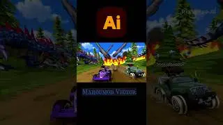 BB racing 2 AI Escape from the fire and the dinosaurs #bbr2gameplay   #aivideo  #beachbuggyracing