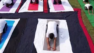 Drone Footage of Eighth International Day of Yoga 21-06-2022