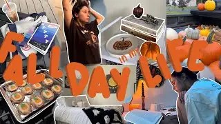fall day in my life | decorating, building my new book cart, how I annotate, current reads, & more !