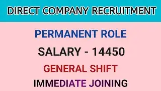 Direct job recruitment for fresher|chennai jobs today openings 2021
