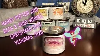 Harry Potter and B&BW Pink Fairy Gumdrop candle Christmas Cafe Vlogmas 2020