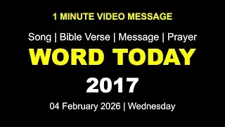 Word Today-2017 | Bro RSV | One-Minute Video Message (Malayalam) | 04 February 2026