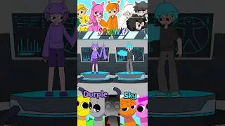 Durple and Sky Transformation animation | Incredibox Sprunki #incredibox #sprunki