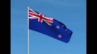 New Zealand flag waving