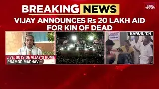 Karur Stampede: Vijay 'Heartbroken', Offers 20 Lakh Aid As TVK Blames Police