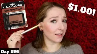 LA Colors Bronzer Review | Dollar Store Makeup | Day 296 of Trying New Makeup Every Day