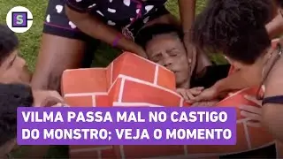 Dona Vilma passa mal no Castigo do Monstro do BBB 25 e produ&ccedil;&atilde;o muda regra do jogo; veja o v&iacute;deo