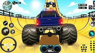 Insane Monster Truck Ramp Racing - Extreme Stunts & Jumps Drive Crashes - Android Gameplay