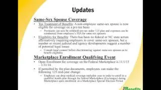 2015-11-18 ProBenefits Client Webinar - Update on Section 125 Plans