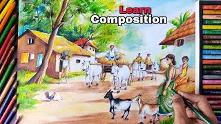 HOW TO DRAW A COMPOSITION WITH HUMAN FIGURE AND ANIMAL FIGURE