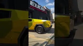 Cybertruck wrap in 24k Gold chrome