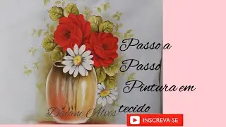 Pintando Rosas Vermelha, Vaso transparente e Margaridas Simples e fácil 😍(Daiane Alves)