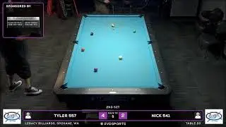 TYLER 557 vs NICK 541 - LEGACY BILLIARDS - TABLE 20 | EvoSports