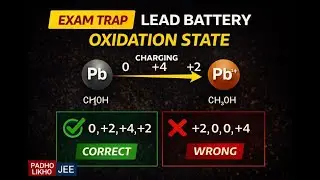 Lead Storage Battery Charging | Oxidation State Change | JEE Main 2025 | EXAM TRAP