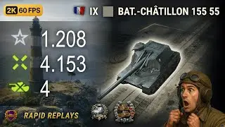 Bat.-Ch&acirc;tillon 155 55 | 4.2K DMG, 4 Kills | Gore's Medal