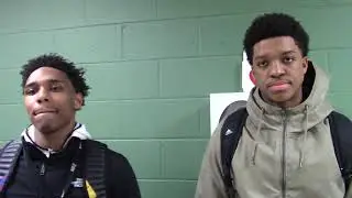 Trinity's Jason Wade & Armando Bacot after 73-60 win over W.T. Woodson at VaPreps Classic