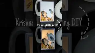 Amazing Shri Krishna Light painting DIY 🙏 Like and share it with all. #subscribe #shorts #krishna