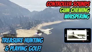 ASMR Gaming: GTA V | Gum Chewing & Whispering - Treasure Hunting & Playing Some Golf!