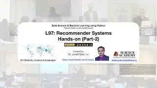 Lecture_97: 2 2 #RecommenderSystems Sys P 2 (#machinelearning #datascience #correlation #explore #ai