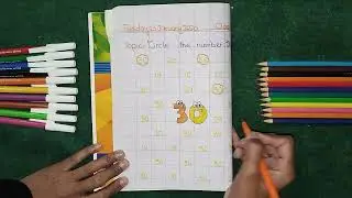 Circle the number 30. Playgroup and Nursery #maths#worksheets#art#drawing#education 