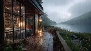 Cozy Lakeside Cabin Rain | Gentle Rain Sounds for Deep Sleep