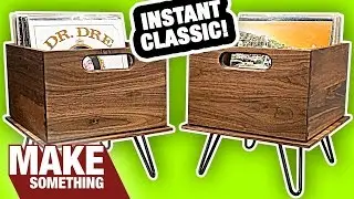 Let's Make Some Classic Style Wood Record Crates | Woodworking Project
