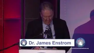 Dr. James Enstrom speaking at the 2016 AFA Dinner