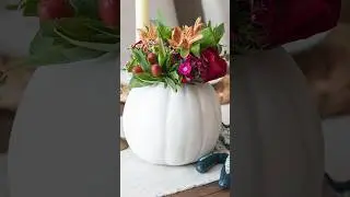 EASY DIY Fall Centerpiece - Pumpkin Floral Arrangement