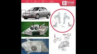BHL534+BHL535 Headlight Mount Repair Tab Left Right Side for Toyota Corolla MK9 E120 E130 2000-2006