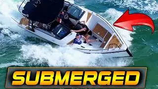 FULL DISASTER !! BRUTAL BOW DIVE AT HAULOVER INLET  !! BOAT ZONE