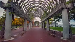 Boston Long Wharf to New England Aquarium walk | Boston Autumn Walk 4K