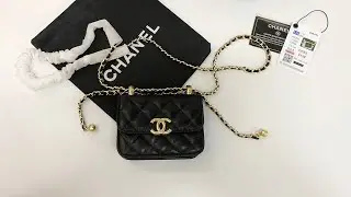 CHANEL Mini Flap Coin Leather Purse Crossbody Bag Black Review