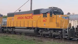 Trailing UP SD40-2&rsquo;s with newly redesigned Building America Scheme