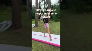 Normal people vs. ✨us✨ on an airtrack #gymnast #fyp #airtrack #shorts