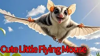 Flying Squirrel Tree Training: Watch It Climb & Glide! 🌳 #CutePets #FlyingSquirrel #AnimalTraining