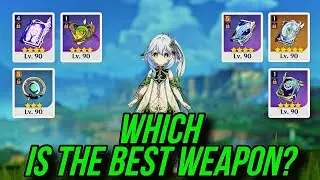 Best Weapon for C0 Nahida?? Nahida F2P Weapon Comparison - [Genshin Impact]