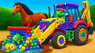 The mascot vibrato assistant JCB and Tractor on the football field is popular, co produced
