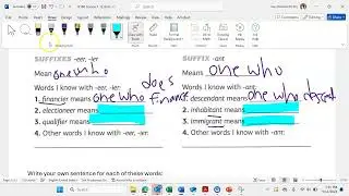 Reading HW 1.12 - Suffix EER/IER ANT