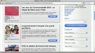 Online Language Resources: grading of content