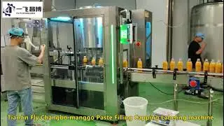 7500 bottles per hour High Speed Mango Paste PET Bottle Filling Capping Machine Line