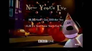 BBC1 trailers & 3 links announcer Dean Lydiate 31st December 2001