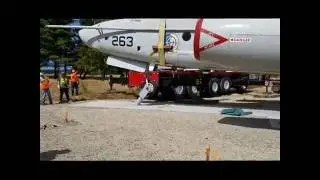 NAS Whidbey A-3 Skywarrior nose hoist onto the display pads